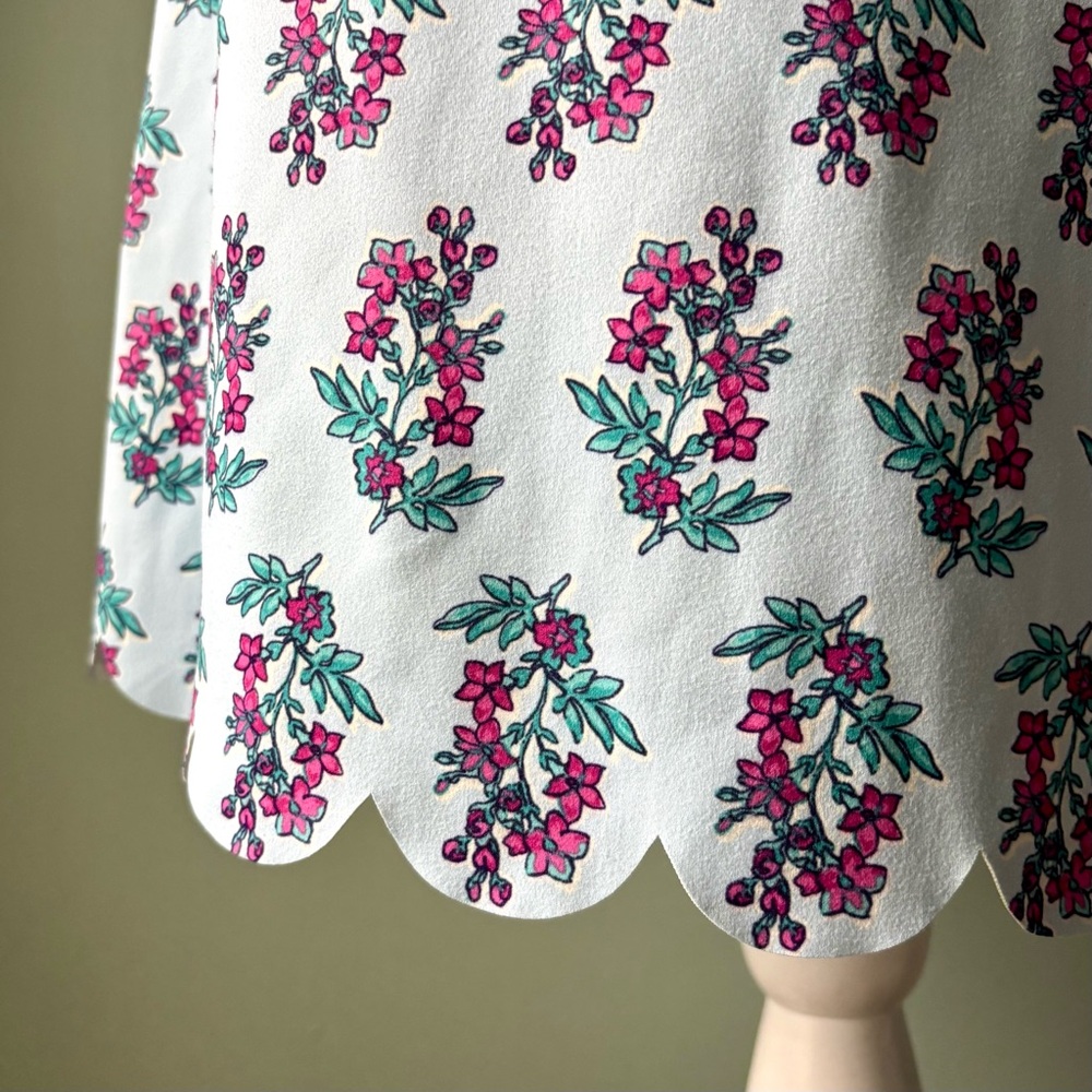 J. Crew Active Floral Scalloped Trim Dress - Picture 7 of 8